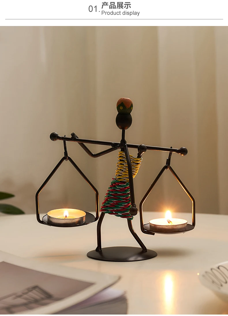 Креативная фигура из кованого железа подсвечник веселый романтический ужин при свечах праздничный стол маленькие украшения