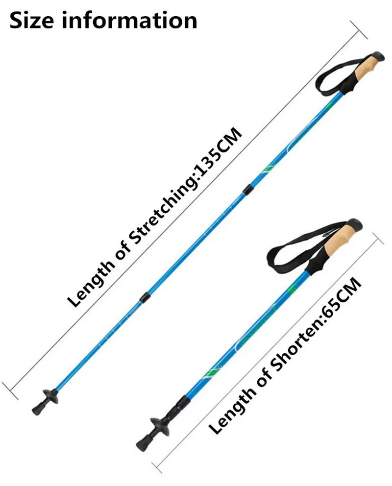 Ultralight Nordic Walking Sticks Adjustable Carbon Fiber Trekking,Hiki