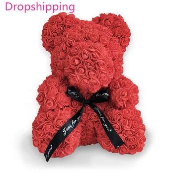 

Areificial Flowers rose bear girlfriend anniversary christmas valentine's day gift birthday present for wedding party decoration