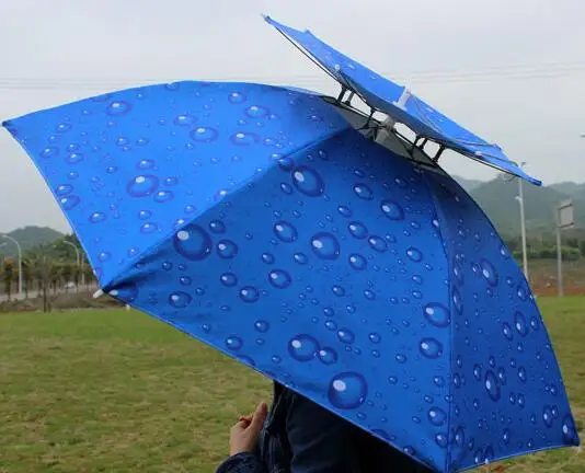 UV Protection Folding Fishing Cap Outdoor Windproof Fishing Umbrella Portable Rain Proof Umbrella Hat