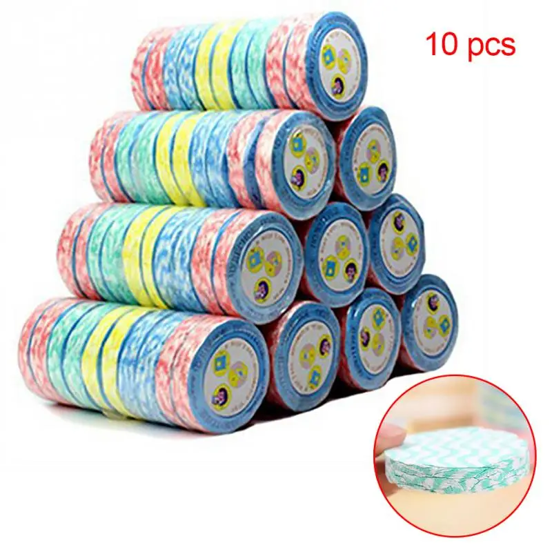 

10pcs Portable Travel Non-woven Fabric Disposable Compressed Towel Mini Face Care Magic Hand Towel For Outdoor Sports Tracvel