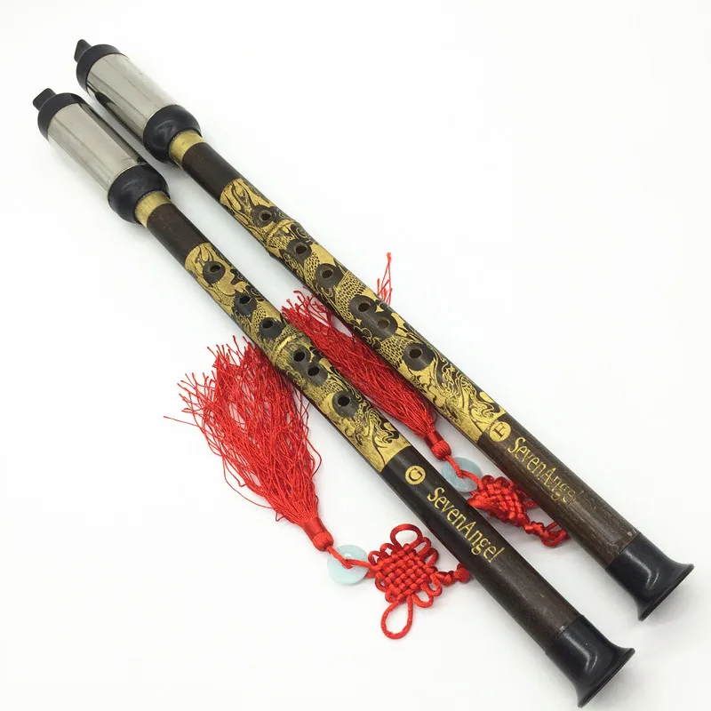 Flauta de Bambu Esculpida com Teclas Folclore com Padrão de Dragão Roxo Natural Bawu Flauta Vertical f - g Instrumento Chinês - Image 3