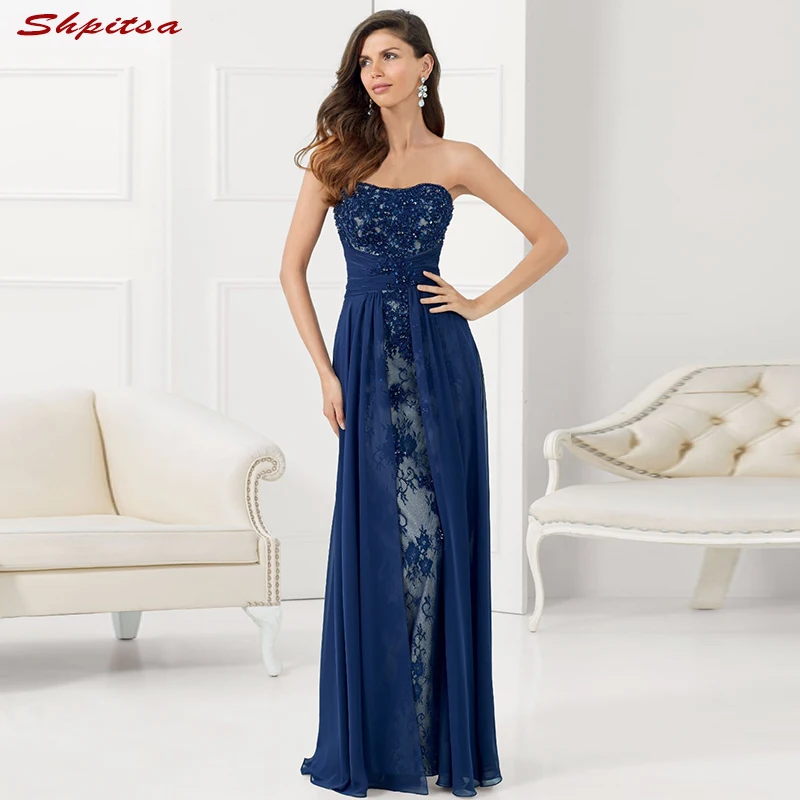 US $155.00 Navy Blue Mother of the Bride Dresses for Weddings Lace With Jacket Evening Prom Groom Godmother Dresses