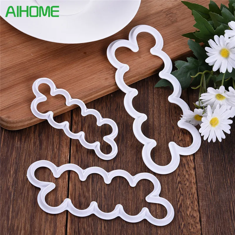 

3Pcs/Set New Rose Flower Cake Mold Cookie Cutter Fondant Cake Decorating Tools Sugarcraft Baking Tool