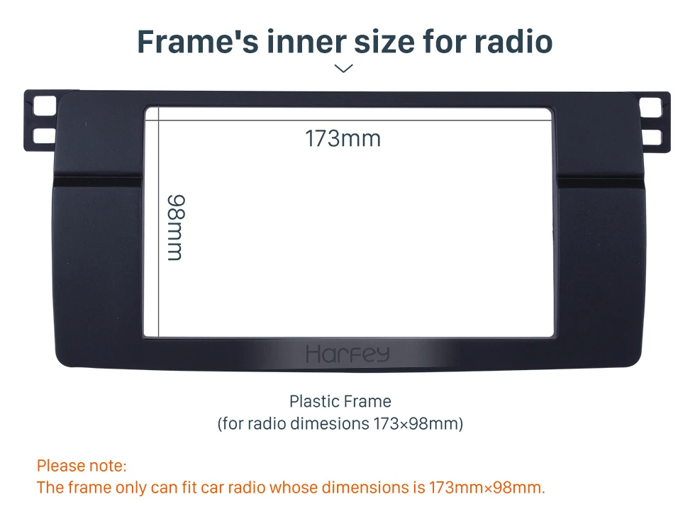 Harfey 2Din автомобильный Авторадио фасции отделка Установка монтажный комплект для BMW 3 серии E46 1998 1999 2000-2005 рамка Панель рамка стерео плеер