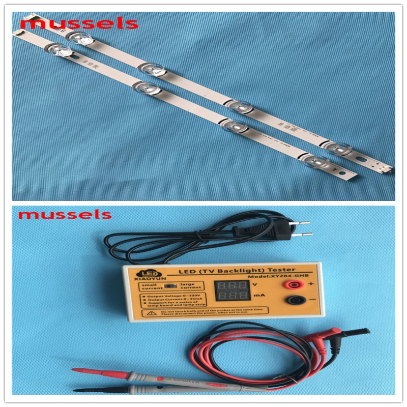 

LED Backlight strip For LG 42" inch TV 8Lamp 42LY320C LC420DUE 42LB5610 42GB6310 LCD Monitor Original 2pcs and LED tester 1pcs