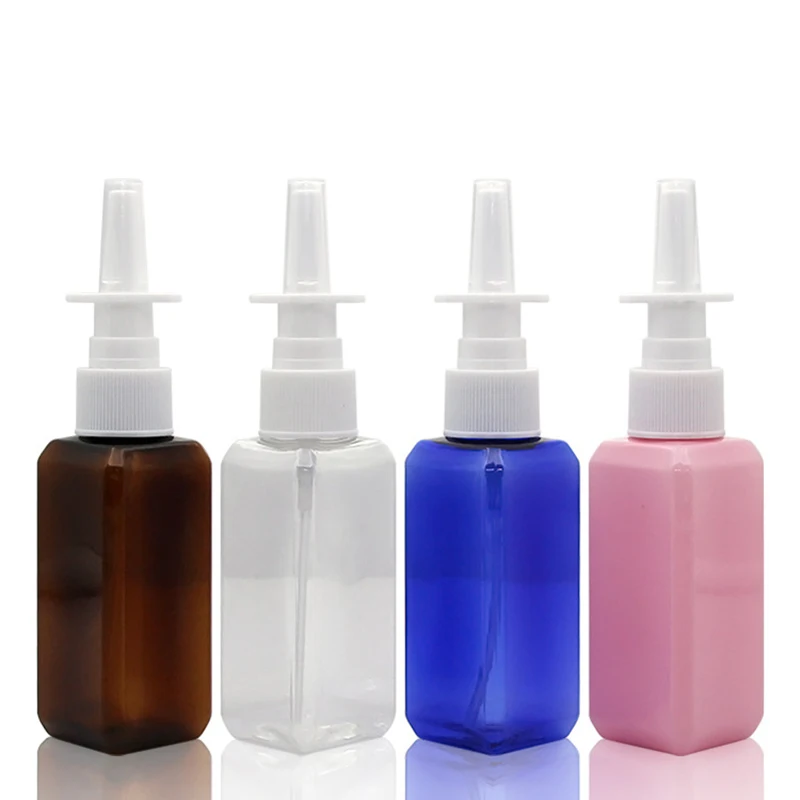 

10pcs/lot 50ml colorful PET Square Plastic Bottle Spray Bottle Cosmetic Bottles Direct Refillable Bottles