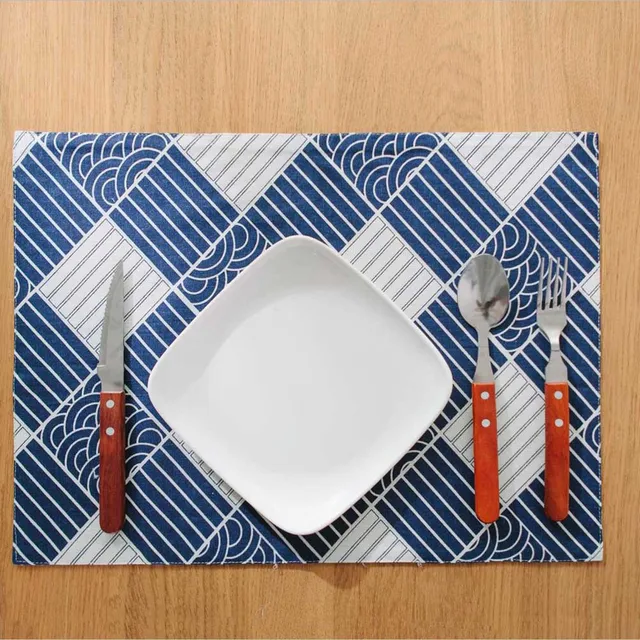 Buy 4pcs/lot Household White Blue Striped Cotton