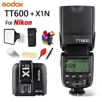 

Godox TT600 Camera Flash GN60 2.4G Wireless TTL Speedlite + X1T-N Trigger for Nikon D3200 D3300 D5300 D7200 D750 D90 Camera