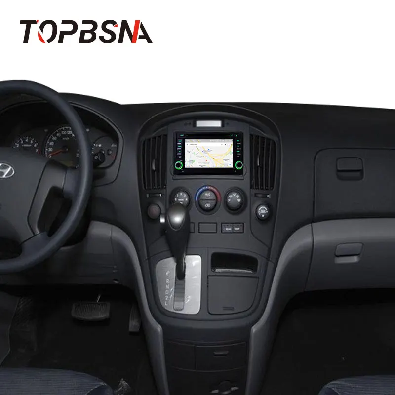 Sale TOPBSNA Android 9.0 2 Din Car DVD Player For Hyundai H1 Grand Starex iLoad 2007-2015 GPS Navigation Car Radio Stereo WIFI Auto 5