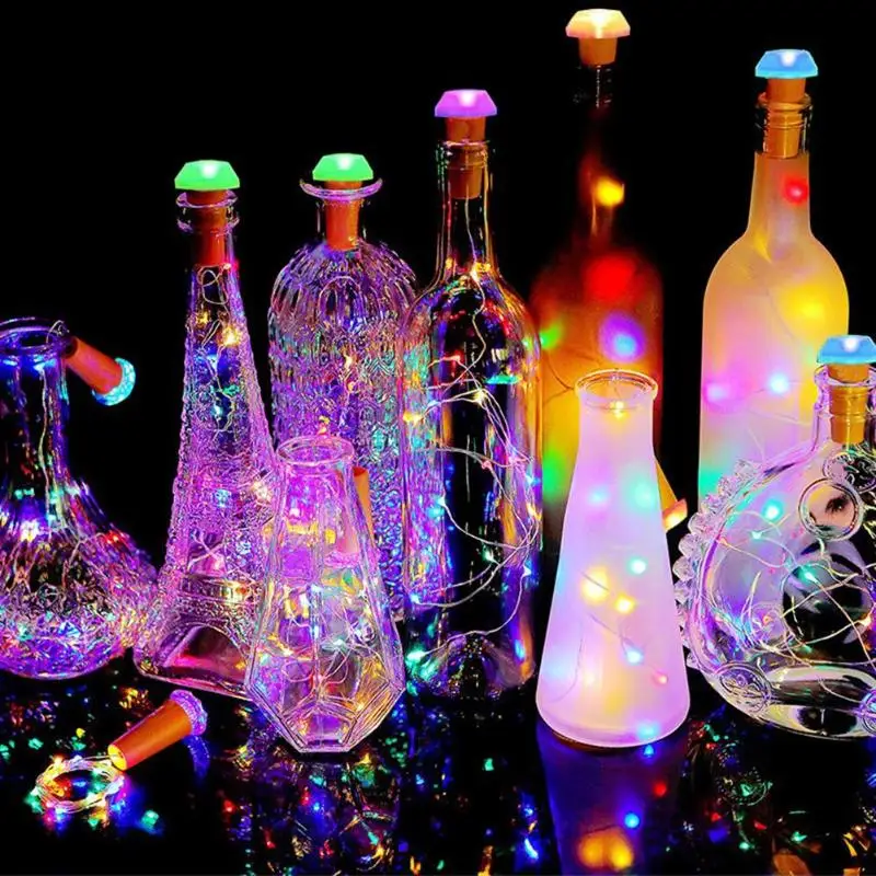

6pcs Wine Bottle Lights Outdoor Waterproof Colorful String LED Lights Decor