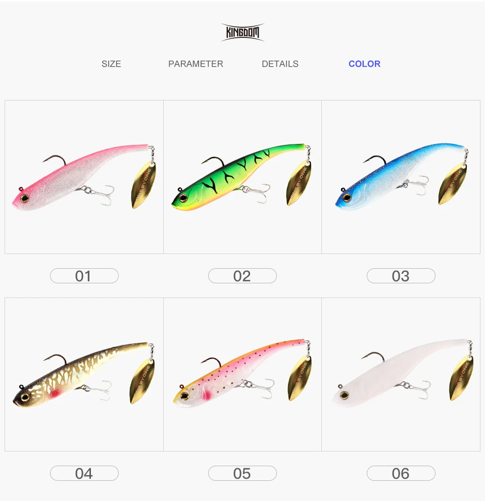 Kingdom Fishing Lures Spinator Soft Lure 200mm 52g wobblers With Spoon On Tail Sinking Action Artificial Bait PVC Material Fishing Lure (10)