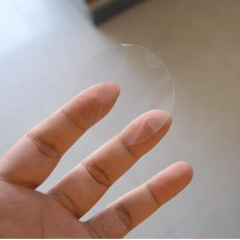 

2" Crystal Clear Wafer Seals self-adhesive sticker mailing Tabs Permanent Adhesive (500 Labels/ Roll, Non-Perforated)