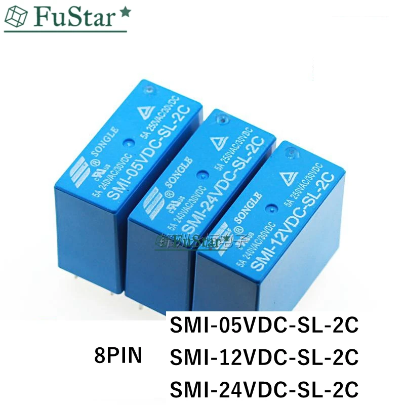 

2 шт., реле мощности, Φ 5V 12V 24V 5A 8PIN DIP8 SMI
