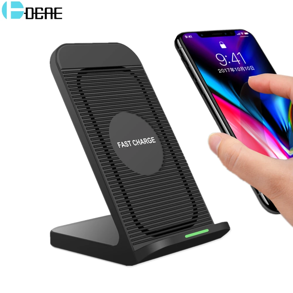 DCAE 10 W Qi Беспроводной Зарядное устройство для iPhone 8 X XS MAX XR Быстрая зарядка стенд