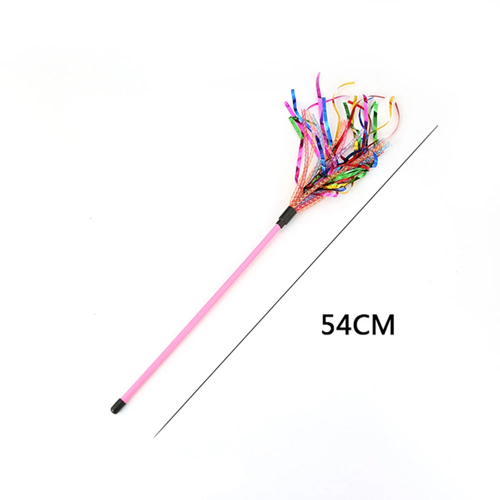 Цветная погремушка лента удочка-Дразнилка палочка котенок питомец для жевания и кусания Chase игрушки