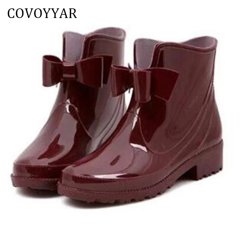 low ankle rain boots