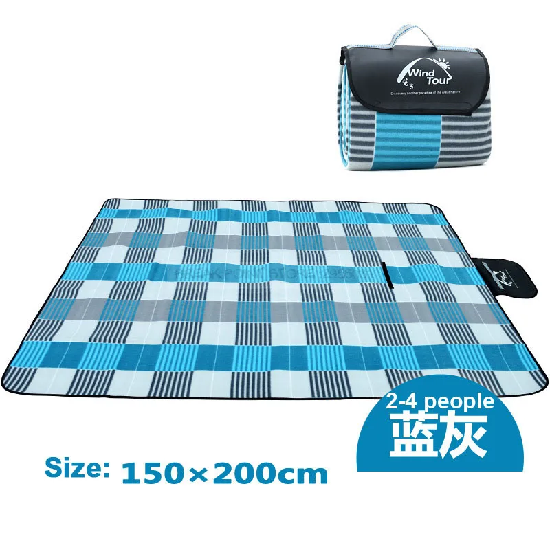 Большое складное Полосатое одеяло для пикника, водонепроницаемый и песочный коврик для кемпинга, пляжный коврик для использования на открытом воздухе, для детских игр в помещении - Цвет: Small 150X200cm