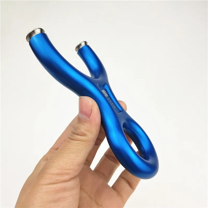 Powerful New stainless steel quick installation rubber band slingshot flat leather bow precision aiming point Slingshot