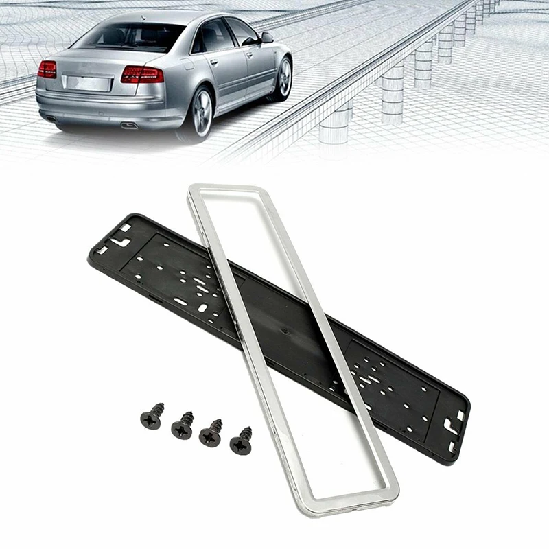 1pc Frame European Uk German Russian Number License Plate Bracket Frame