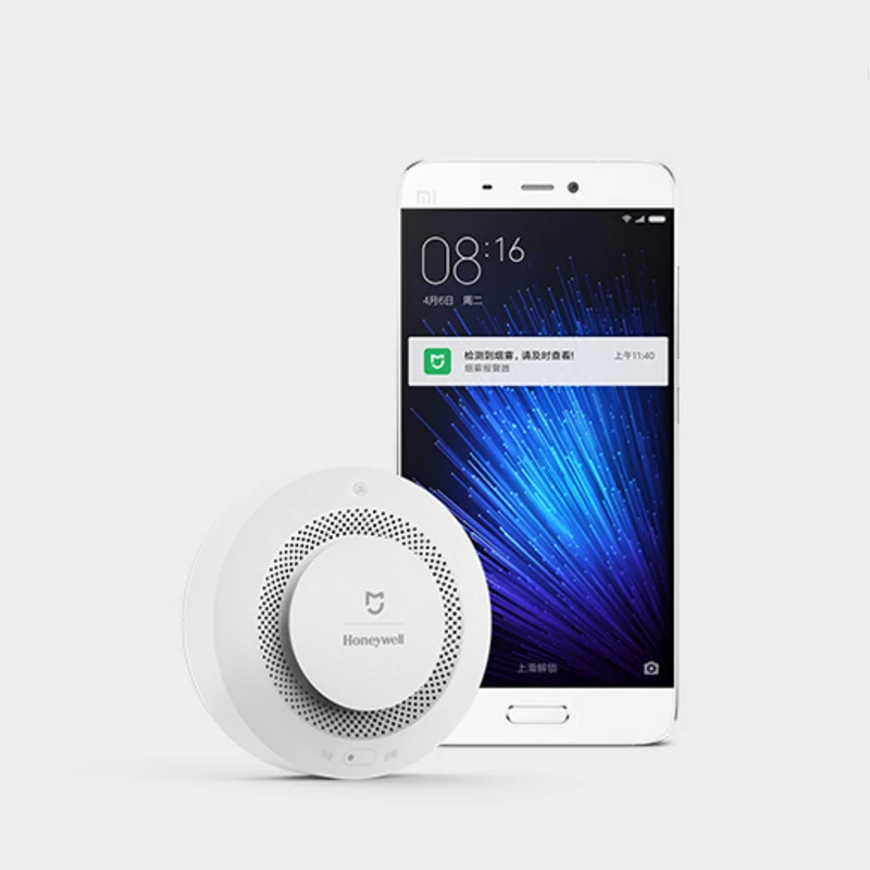 Original Xiaomi mi jia Honeywell fuego Detector de alarma de Control remoto Audible alarma Visual noticación trabajar con mi casa APP - 4