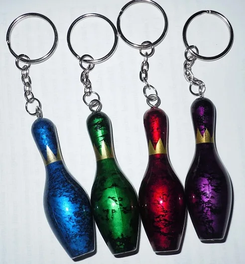 

hot sale fashional colorful tenpin bowling pin keychain