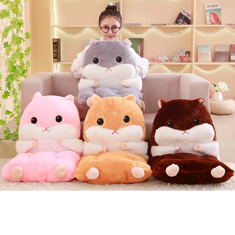 

direct selling cartoon car cushion cute hamster conjoined cushion cushion integrated office seat cushion stuffed toy