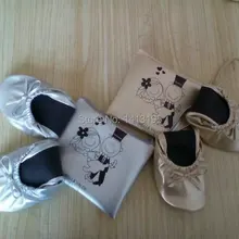 Высокое качество! популярны леди балерина украшение партии свадебный балерина обувь с мешком