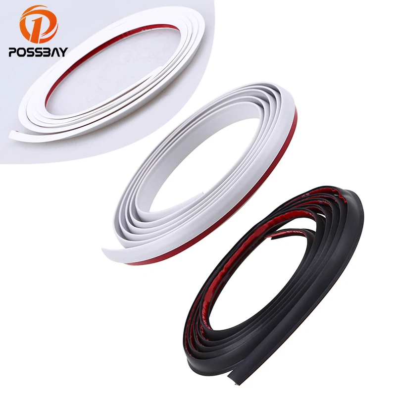 

POSSBAY 1.7M Black/White/Grey Universal Molding Cars Trim Strip Car Door Protector Edge Guard Molding Trim Protectors