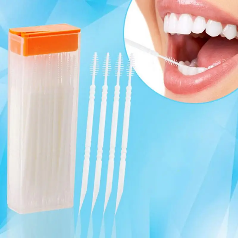 2018 новый зуб 50 шт двуглавый уход за полостью рта зубная щетка зубочистки выбор зуба Прямая доставка