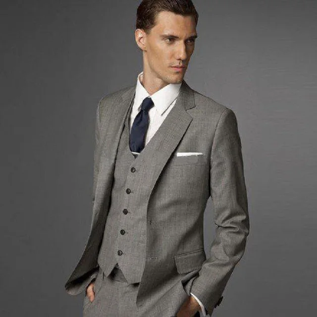 2017 Costume Clic 3 Pieces Dark Grey Mens Wedding Suit Slim Groom 2017 Costume Clic 3 Pieces Dark Grey Mens Wedding Suit Slim Groom Wear Tuxedos Bridegroom Prom