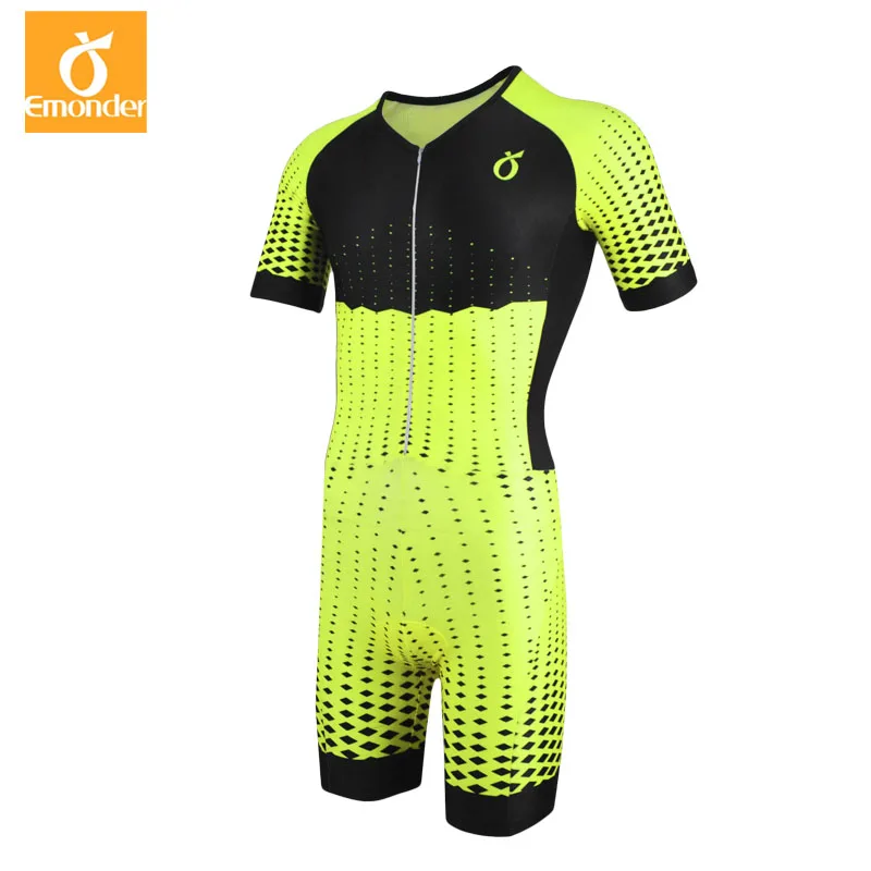 Men Pro Team Triathlon Suit Cycling Clothing Skinsuit Jumpsuit Maillot