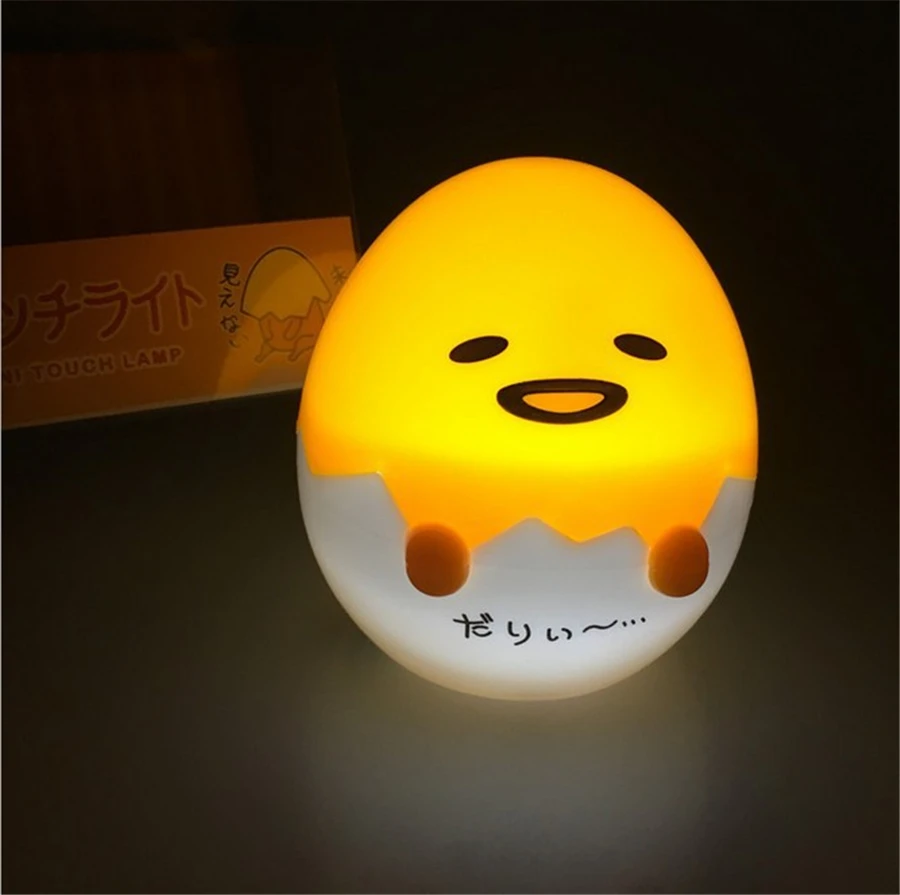 Cute Egg LED Night Light Lamps Touch Sensor Tap Control Nightlight