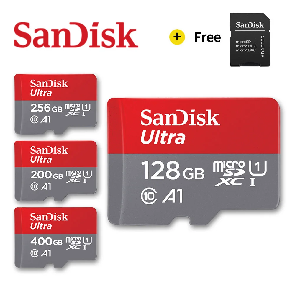 SanDisk карта памяти A1 класс 10 128 ГБ 64 ГБ|Карты памяти| |