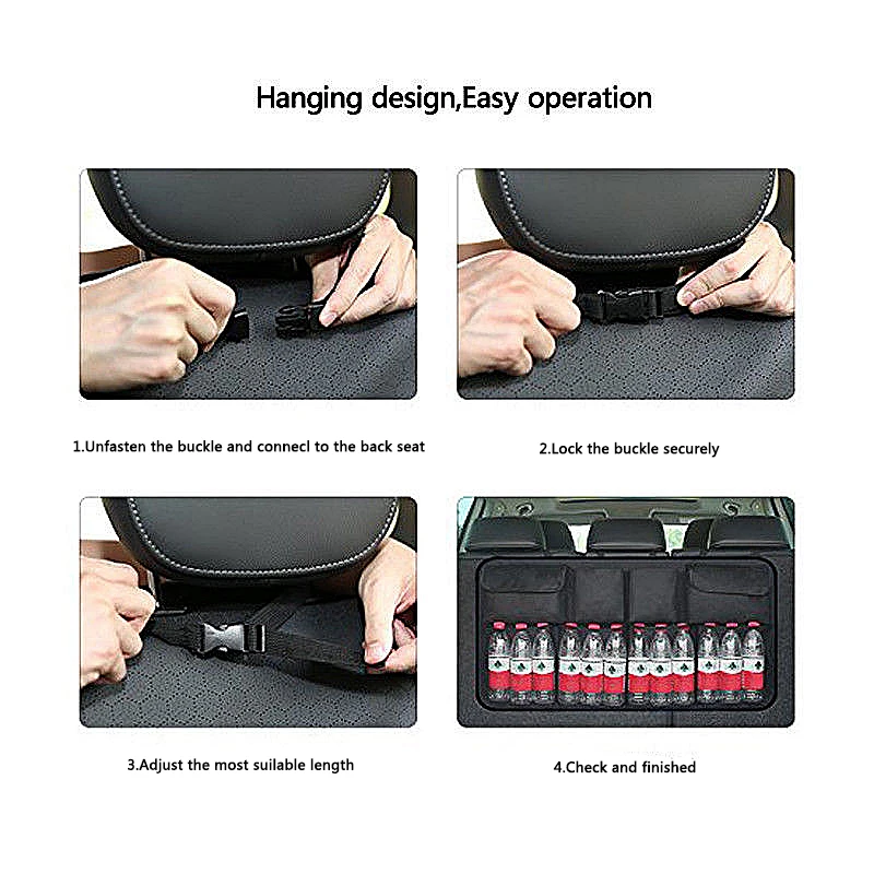  Car Trunk Organizer Large Capacity Adjustable Backseat Oxford Storage Bag Universal Automobile Seat - 32972131188