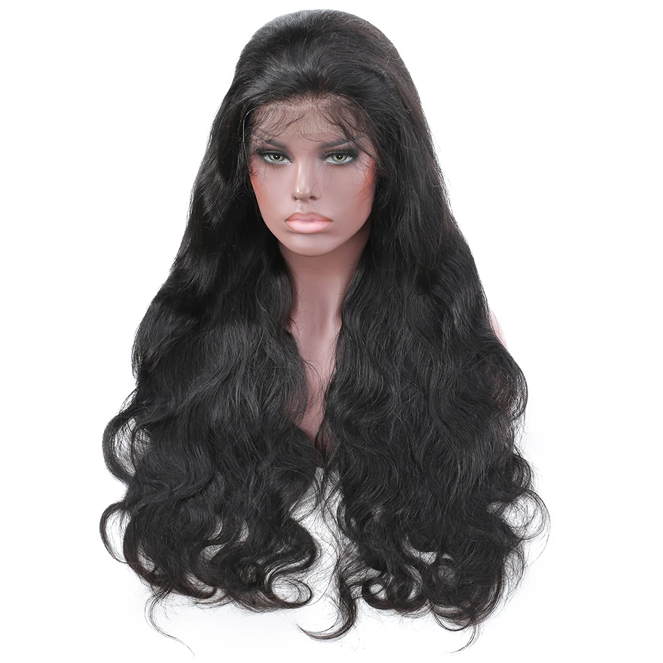 Luwin 13x6 волнистые длинные парики из натуральных волос на шнуровке бразильские волосы remy короткий парик для черных женщин предварительно сорвал с волосами младенца