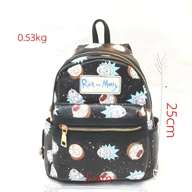 

Rick and Morty anime PU backpack bag High Quality Backpacks for Teenage Girls Boys School Shoulder Bag Bagpack mochila