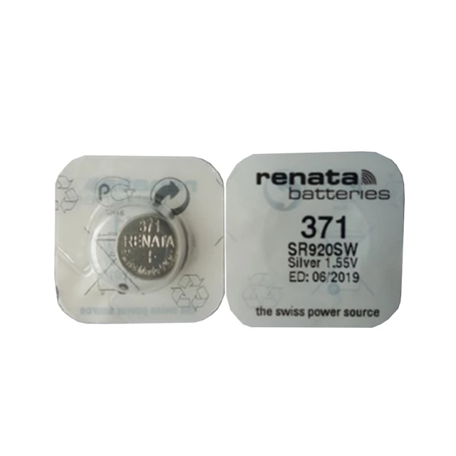Original Renata 371 SR920SW AG6 LR920 LR69 920 1.55V Silver Oxide Watch  Battery Toys Remote Control Button Coin Cell - AliExpress