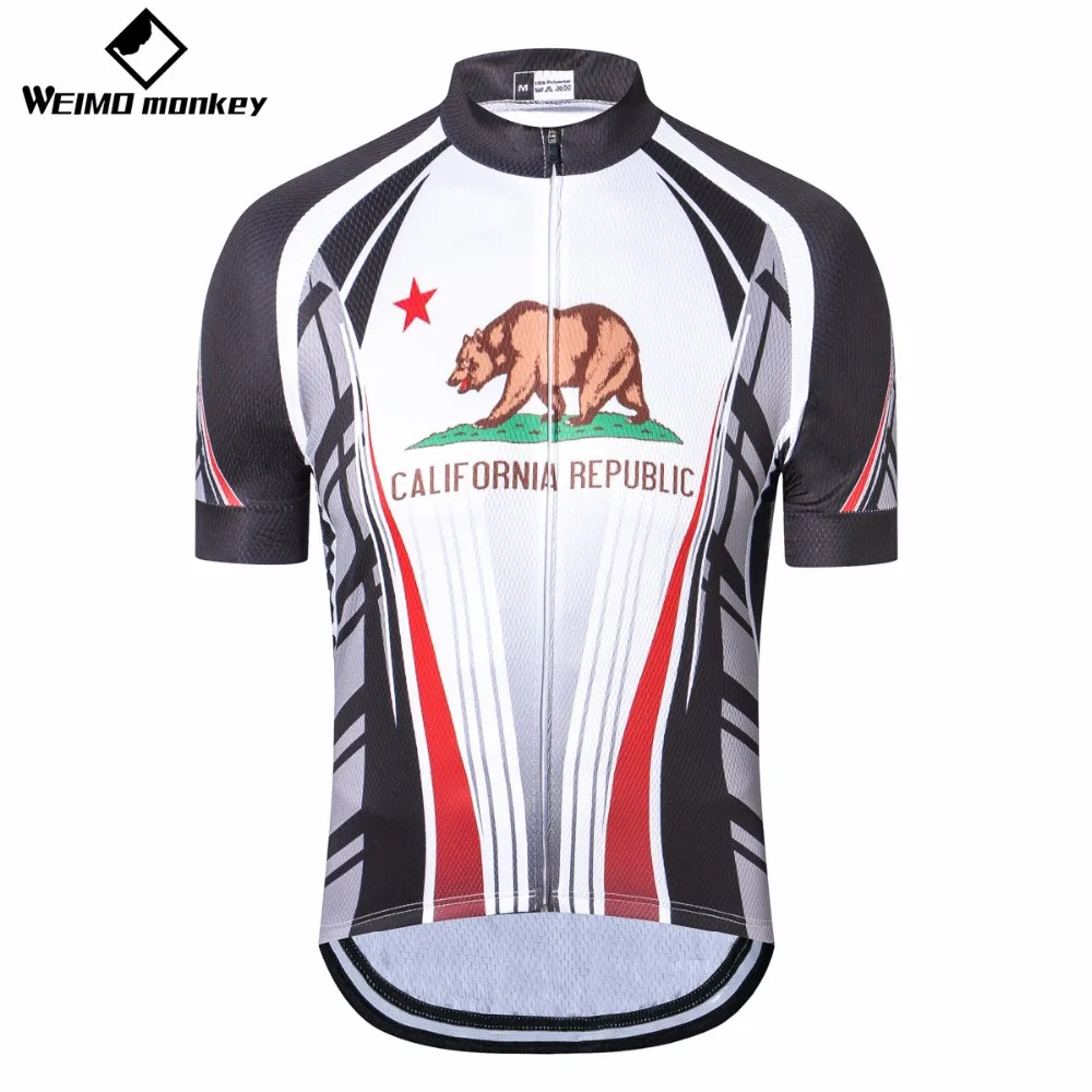 Mens Bicycle Jerseys Man Short Sleeve White Cycling Shirt Biking Jersey Top Wear