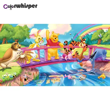 

Diamond Painting Full Square/Round Daimond Painting"Animal Cartoon Winnie Pooh"Mosaic Rhinestone Embroidery Painting LE02091
