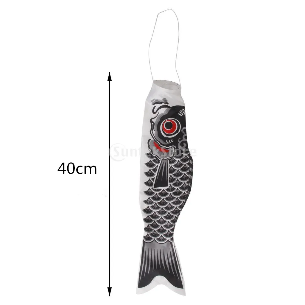 3 Pieces 40cm Japanese Windsock Carp Flag Koi Nobori Sailfish Wind Streamer Fish Wind Streamer Home Party Decorations