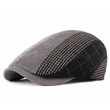 Зимние теплые шерстяные для мужчин женщин плоский Плющ кепки осенние береты дизайн газетчик таксистка шляпа в стиле Гэтсби Boina