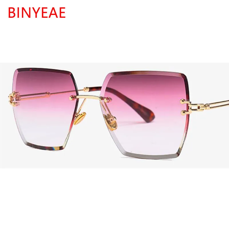 Gafas de sol sin cuadradas de cristal para con gradiente lentes transparentes, de lujo, de marca Vintage, grandes - AliExpress