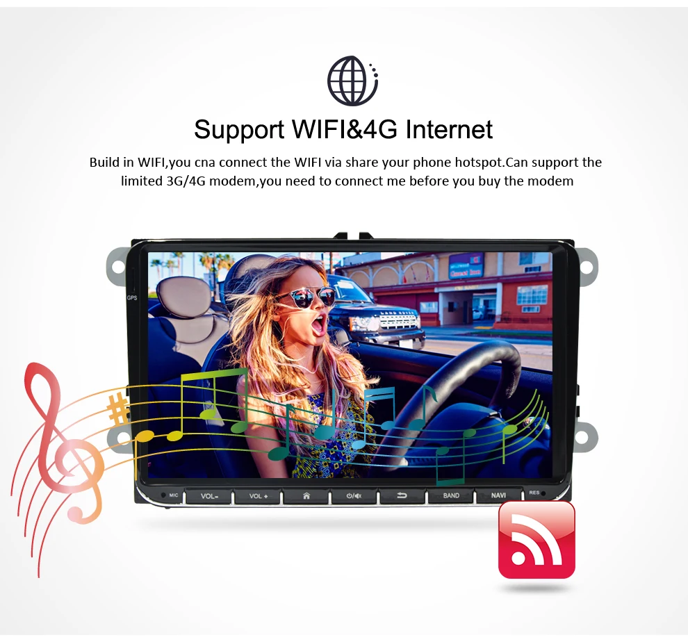 Best IPS Screen 1Din For Volkswagen Polo Golf Passat Eos Rabbit Scirocco Tiguan Jetta Altea Leon Toledo Fabia Yeti 6