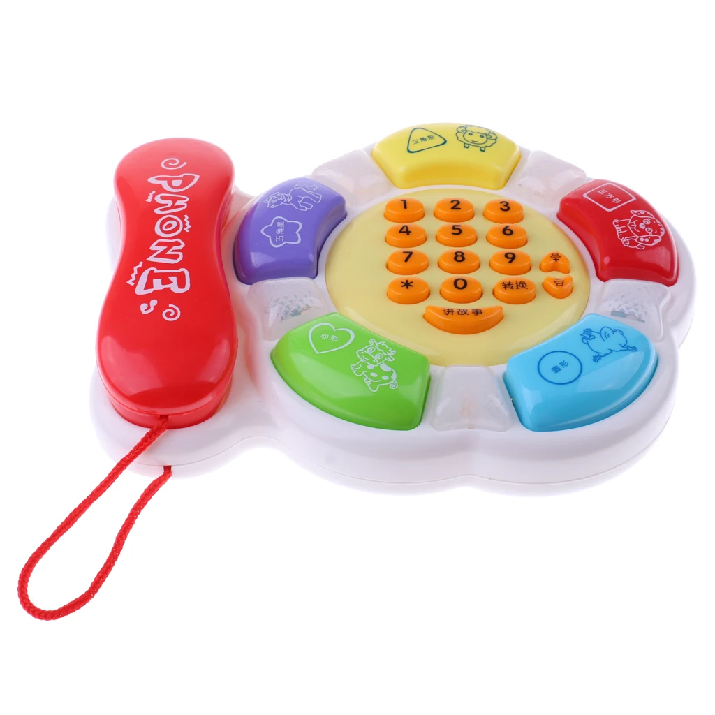 Electronic Toy Phone  Educational Musical Telephone Toys Puzzle Game Gifts Number Cognition Learning Xmas Gifts