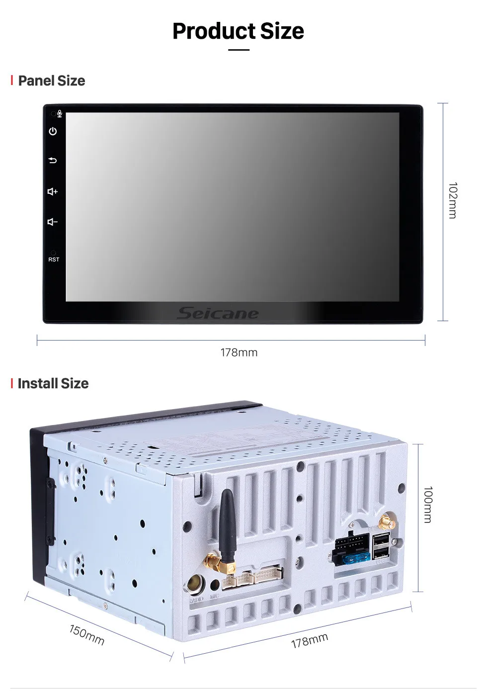 Perfect Seicane Android 9.0 7 inch 2Din 8-Core Car Radio GPS Stereo Multimedia Player For Universal NISSAN TOYOTA TIIDA Perodua Daihatsu 18