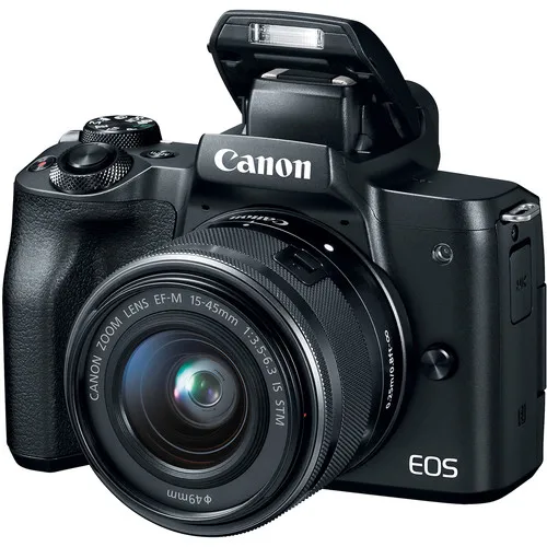 Беззеркальная камера Canon M50 с EF-M объективом 15-45 мм f/3,5-6,3 IS STM, черный-24,1 МП APS-C-4 K-Vari-угол сенсорного экрана-Wifi