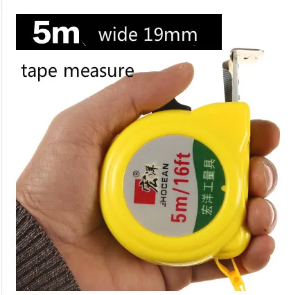 

5mm Stainless steel Tape Measure specifications 5 Meters Width 19mm The metric system Woodworking Measuring tool