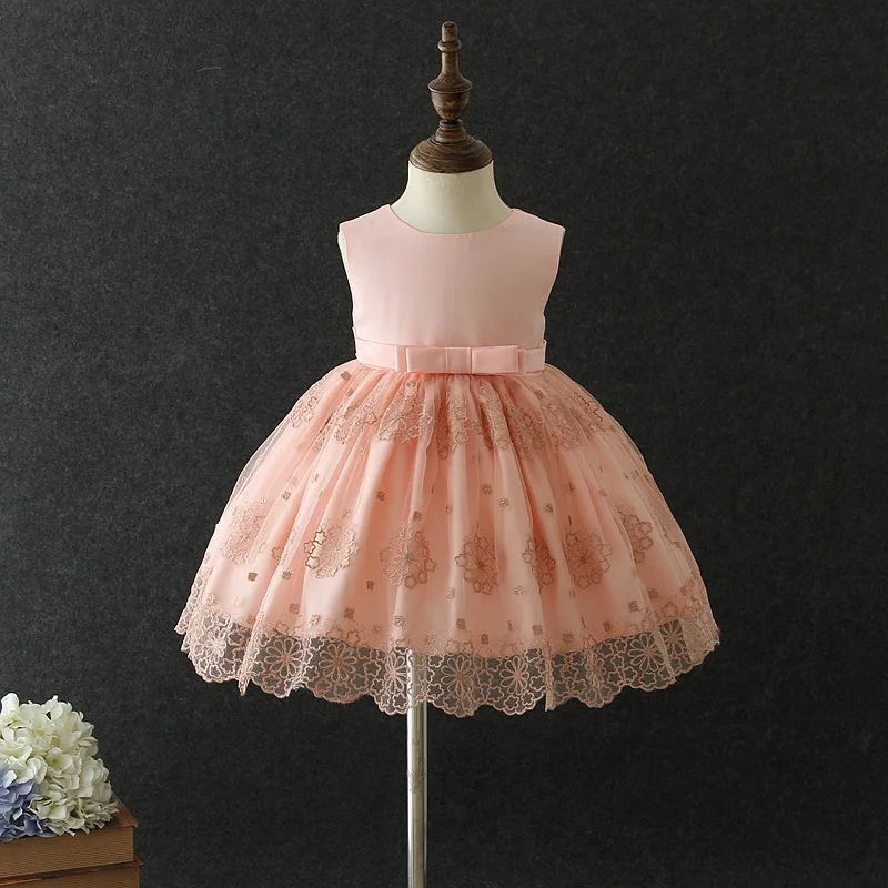 

Little Girls Baptism Princess Costume Kids Dresses for Girls First Birthday Party Toddler Girl Sleeveless Ball Gown Dresses