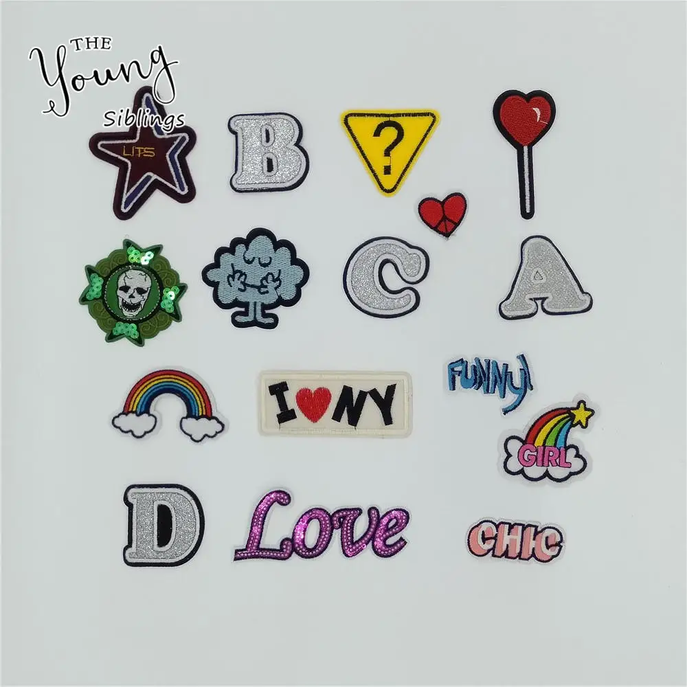 

Hot sell High quality Cartoon patches stripes Hot melt adhesive Applique Embroidery DIY Sewing Clothing Accessories C727-C752